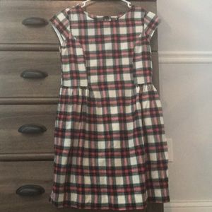 Girls Gap Black White Red And Green Plaid Dress
